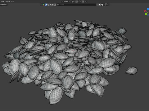 Pumpkin seed pile Modelo 3D