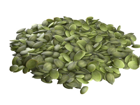 Pumpkin seed peeled pile Modelo 3D