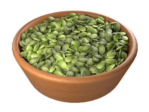 Semi di zucca sbucciati Modello 3D