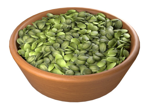 Semillas de calabaza peladas Modelo 3D