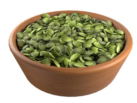 Semillas de calabaza peladas Modelo 3D