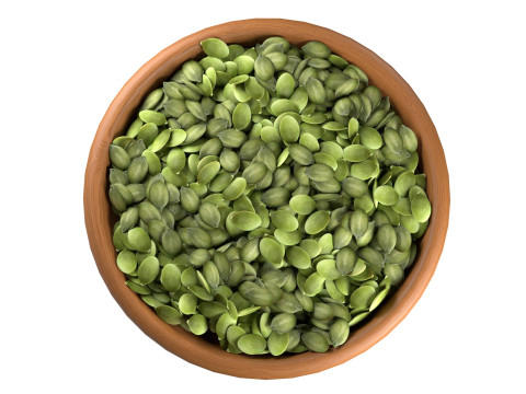 Semillas de calabaza peladas Modelo 3D