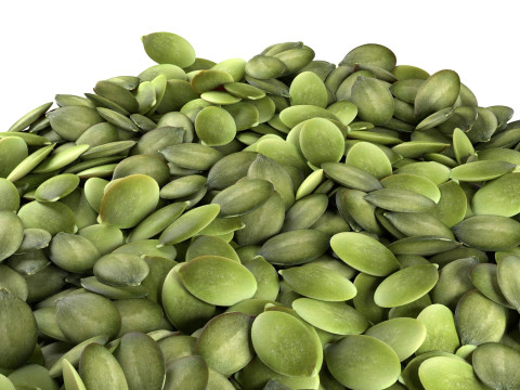 Semillas de calabaza peladas Modelo 3D