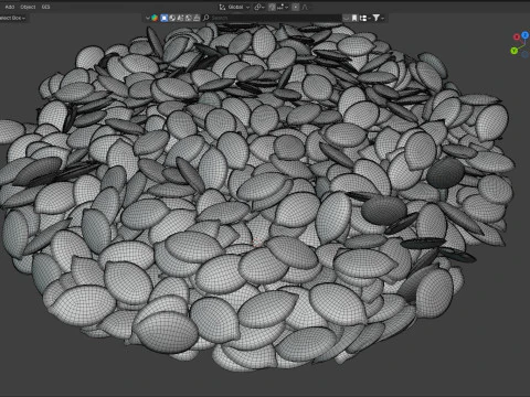 Pumpkin Seeds peeled 3D Model
