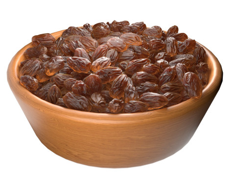 Orange raisins bowl 3D मॉडल