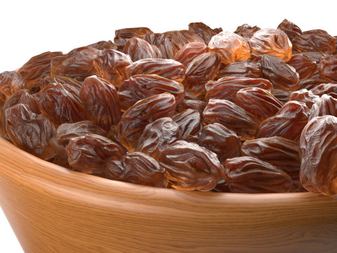 Orange raisins bowl 3D-Modell