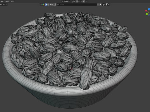 Orange raisins bowl 3D-Modell