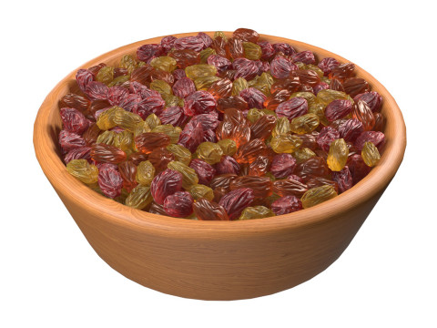 Raisins mix bowl 3D मॉडल