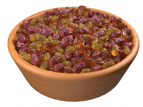 Raisins mix bowl Modelo 3D