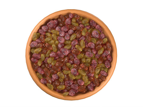 Raisins mix bowl Modelo 3D