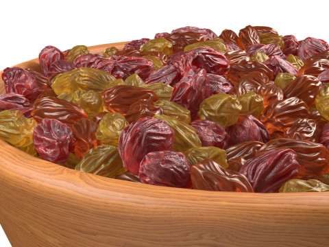 Raisins mix bowl Modelo 3D