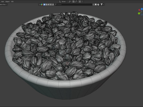 Raisins mix bowl Modelo 3D