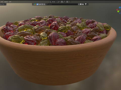 Raisins mix bowl Modelo 3D