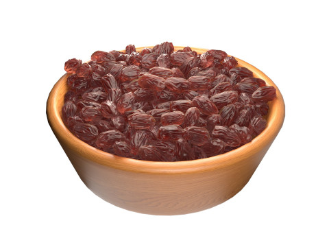 Raisins red bowl 3D मॉडल
