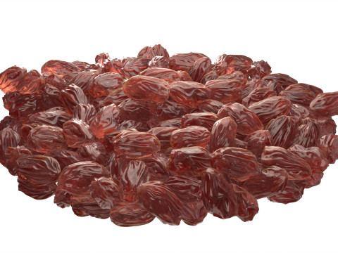 Raisins red bowl Model 3D