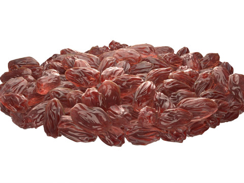 Raisins red bowl Model 3D