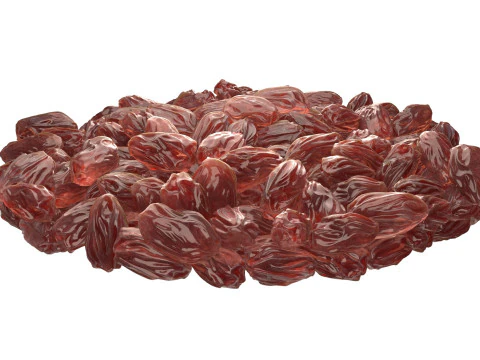 Raisins red bowl 3D Model