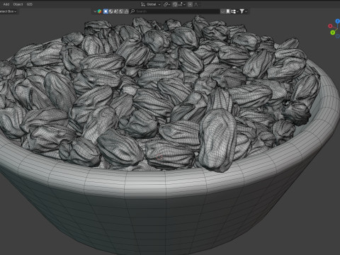 Raisins red bowl Model 3D