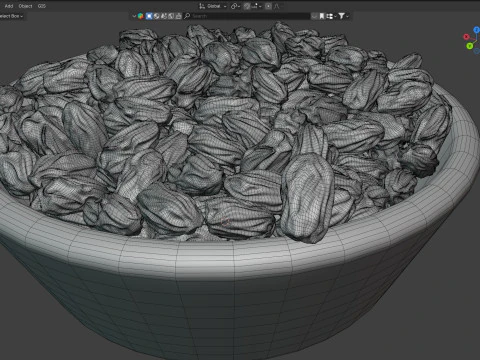 Raisins red bowl 3D Model