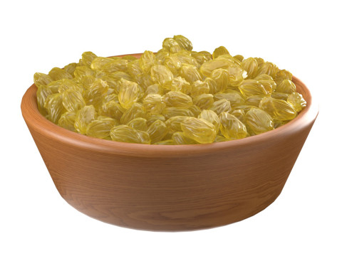 Yellow raisins bowl 3D मॉडल