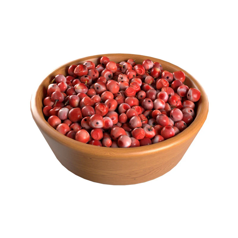 Red dried peppercorn bowl 3D Model .c4d .max .obj .3ds .fbx .stl .blend 