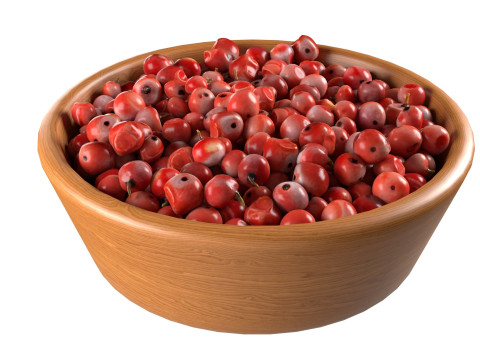 Red dried peppercorn bowl 3D Model