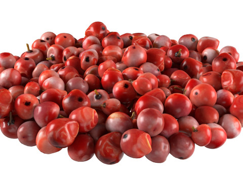Red dried peppercorn bowl 3D Model