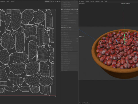 Red dried peppercorn bowl 3D Model