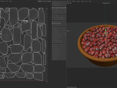 Red dried peppercorn bowl 3D Model