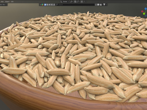 Dry Rice grain bowl Modelo 3D