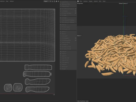 Dry Rice grain pile 3D Model