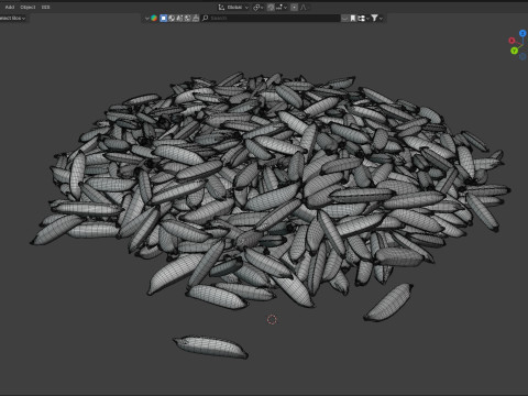 Dry Rice grain pile 3Dモデル