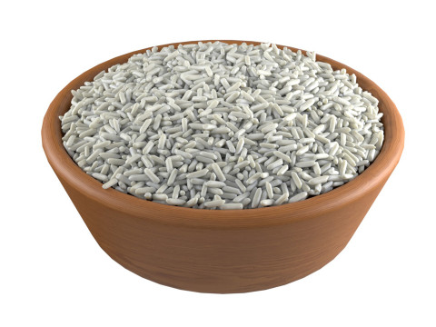 Raw white rice bowl 3D मॉडल