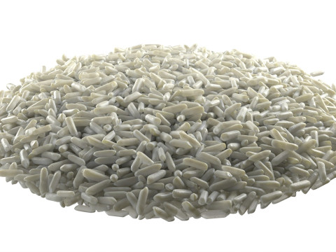 Raw white rice bowl 3D Modell
