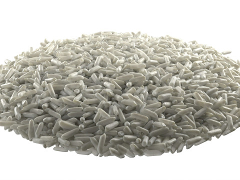 Raw white rice bowl 3D Modell