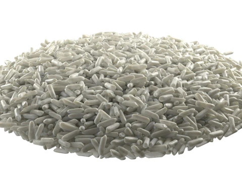 Raw white rice bowl 3D Model