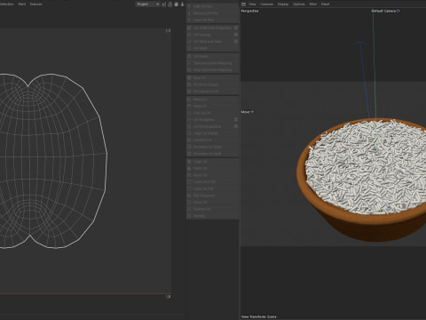Raw white rice bowl 3D Modell
