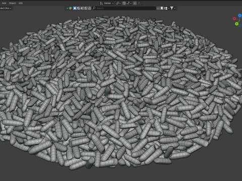 Raw white rice bowl 3D Modell