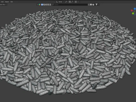 Raw white rice bowl 3D Model