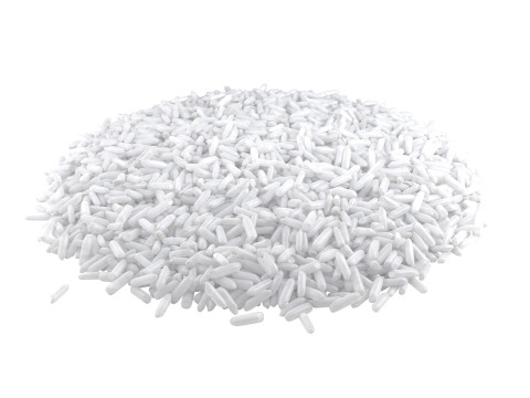 Raw white rice pile 3D मॉडल