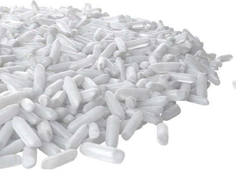Raw white rice pile 3D Model