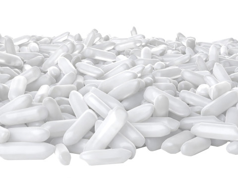 Raw white rice pile Modello 3D