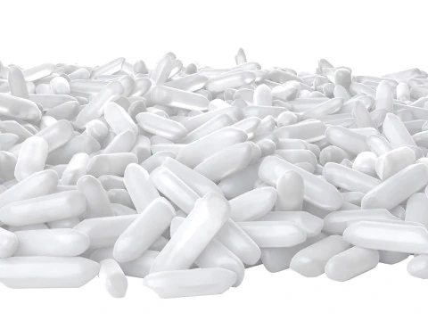 Raw white rice pile 3D Model