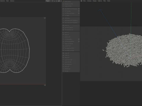 Raw white rice pile 3D Model