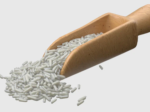 Raw white rice scoop 3D Model