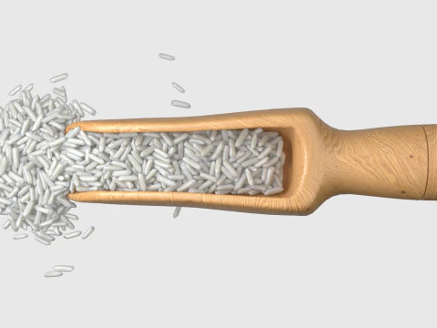 Raw white rice scoop 3D Model