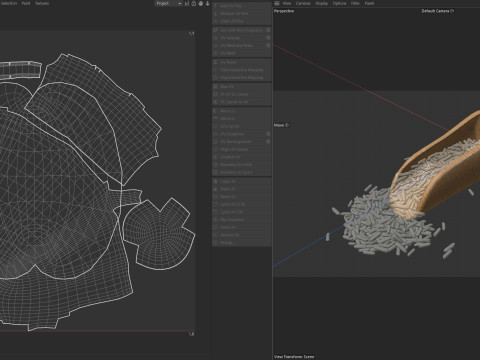 Raw white rice scoop 3D Model