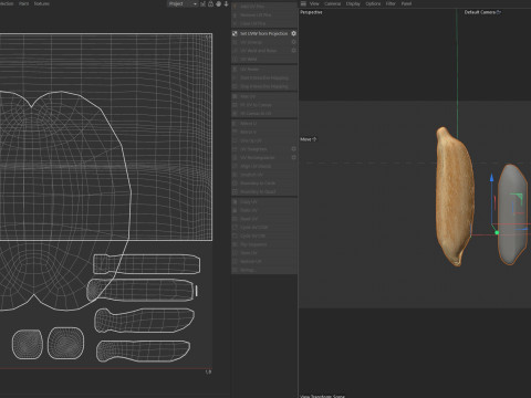 Rice grain dry and raw 3D Model