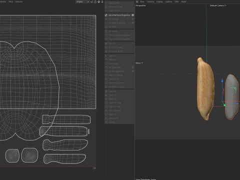 Rice grain dry and raw 3D Model