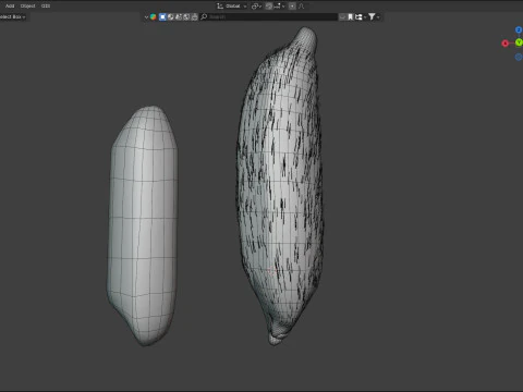 Rice grain dry and raw 3D Model